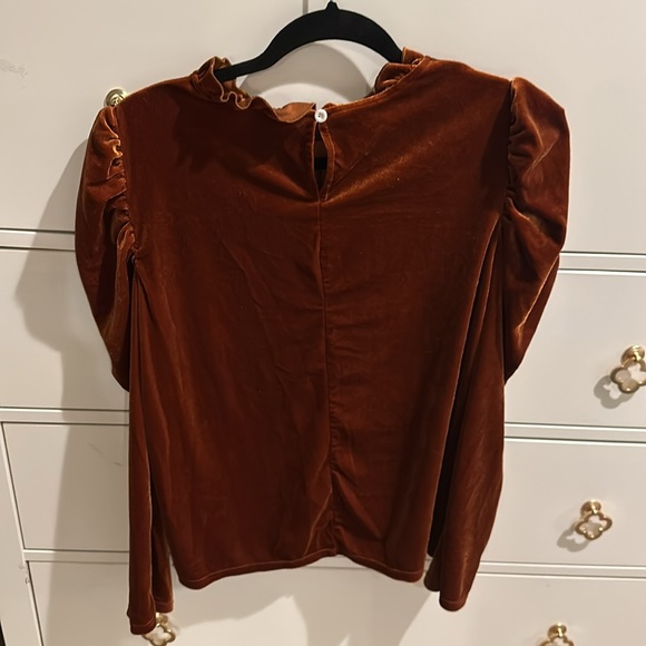 Velvety top in burnt orange - Picture 2 of 3